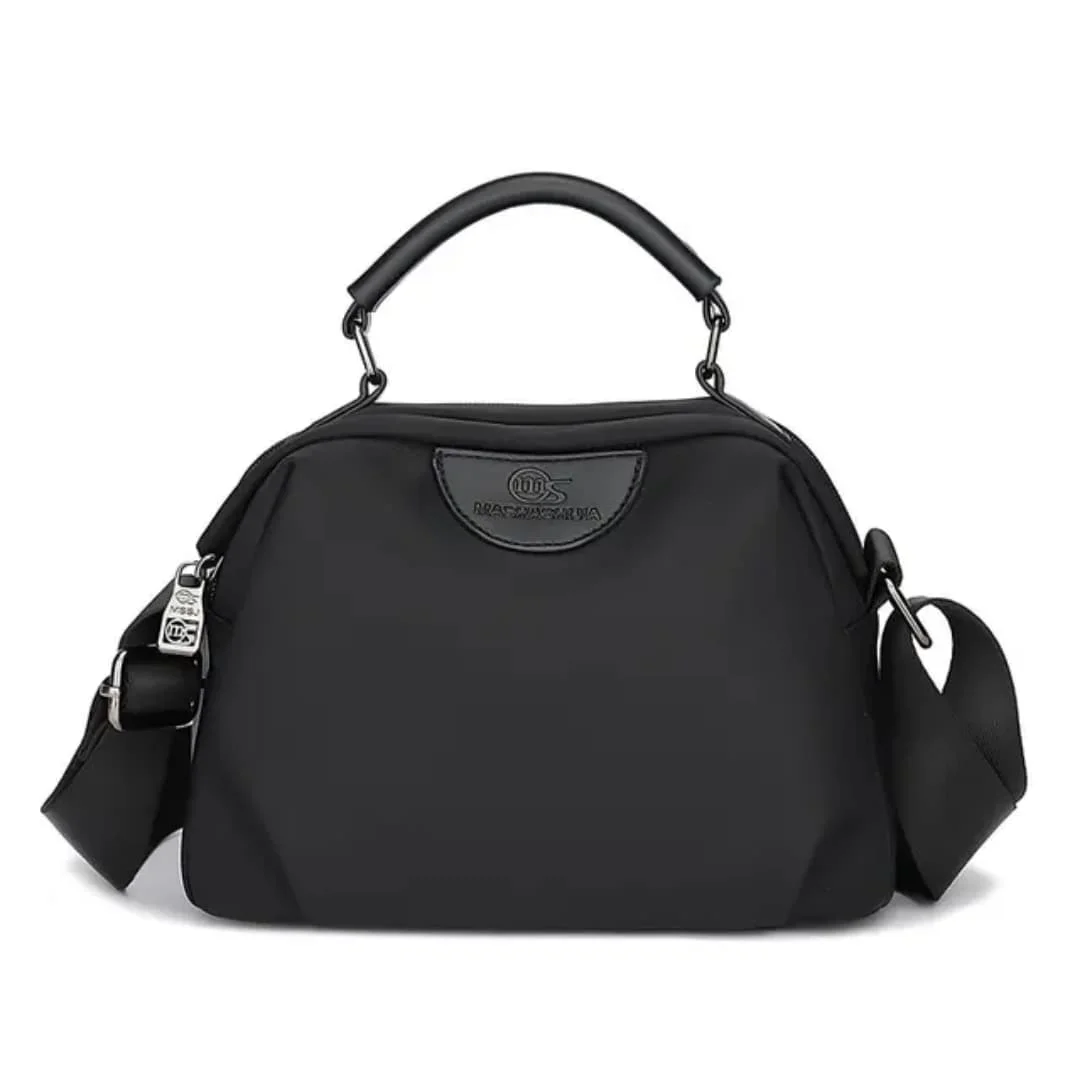 New Portable Nylon Cloth with Cowhide Shoulder Bag - Image 5